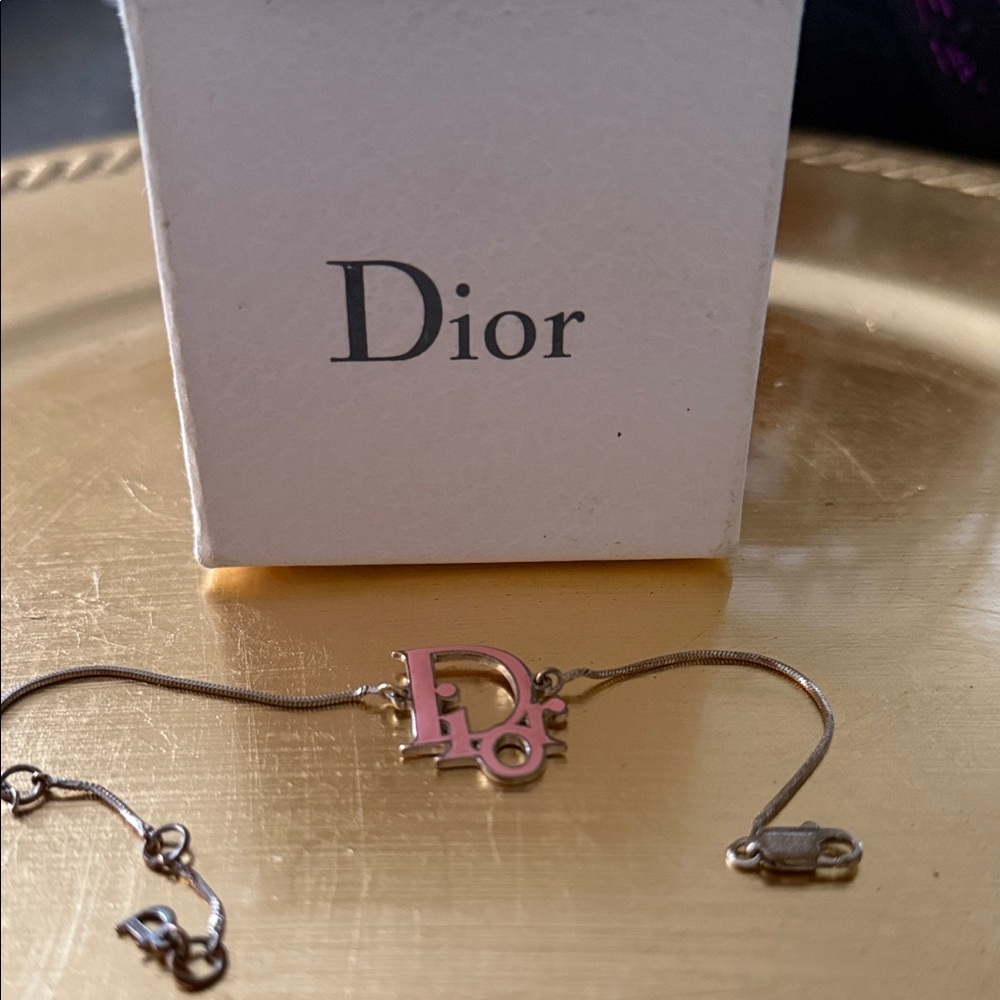 Authentic Dior Pink and Gold Charm Bracelet| Pre-loved